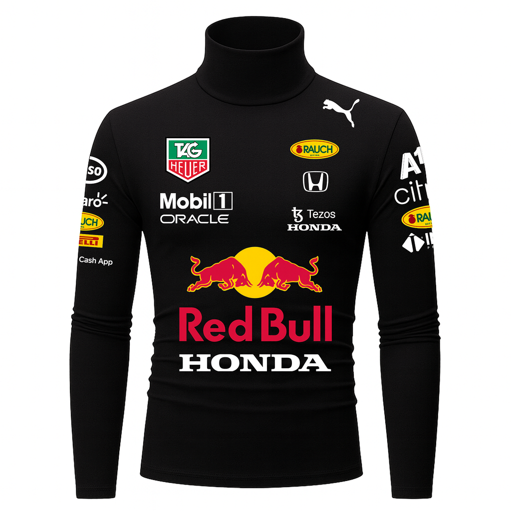 Camiseta Masculina Red Bull Max Verstappen Preto